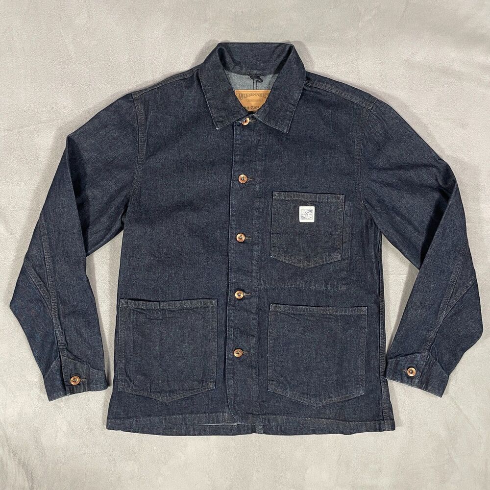 Gap Work Force Denim Jacket Mens Medium Button Up Long Sleeve Barn Chore Camp